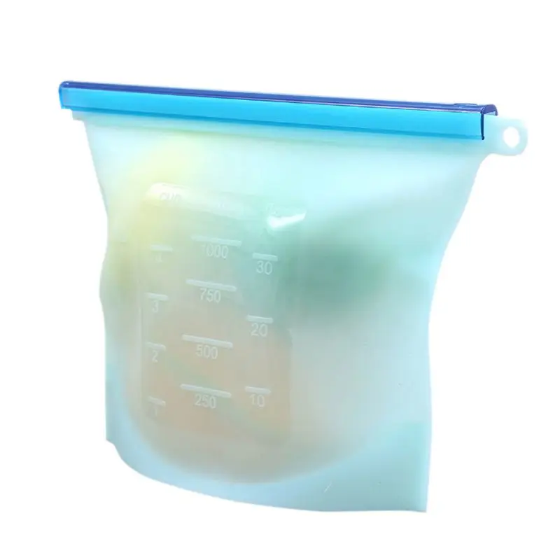 Силиконовый мешок для хранения еды, многоразовый мешок для Освежителя, герметичный пакет для сохранения еды 1000 мл