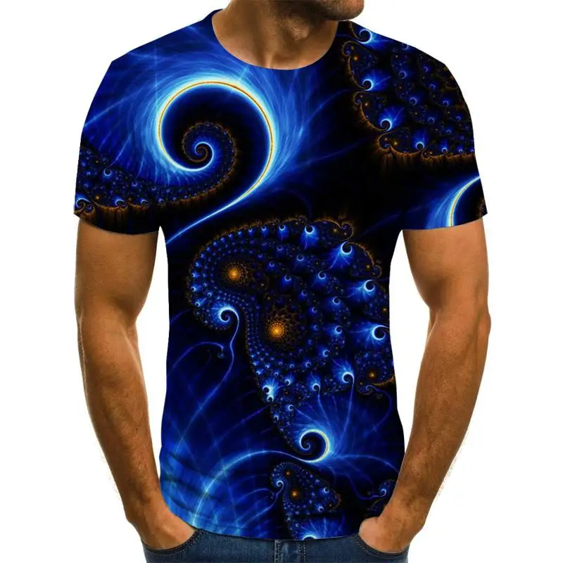 

2019 Summer Starry sky T-shirts 3d t-shirt 2019 hip hop mens clothing china shirts chinese printed Round neck tee