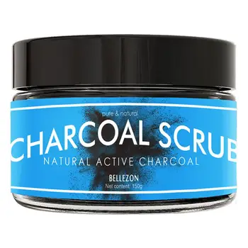 

VIBRANT GLAMOUR 150g Bamboo Charcoal Scrub Cream Exfoliator Dead Skin Removal Sea Salt Active Carbon Skin Care