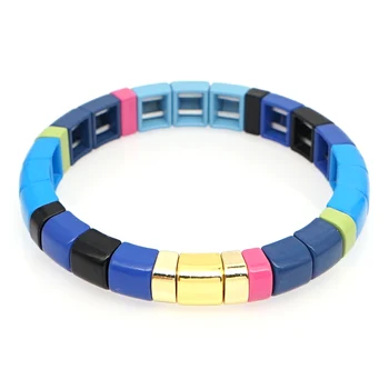 

Shinus Bracelets Fashion Enamel Tile Bracelet For Women Handmade Loom Beads Summer Beach Jewelry 2020 Hot Sale Jewelry