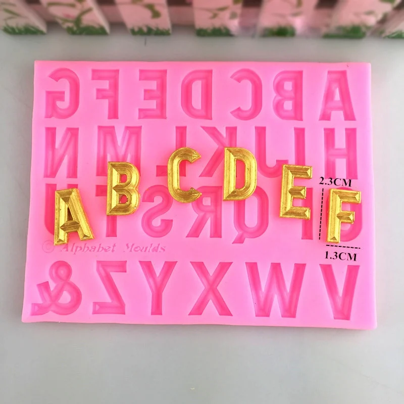 Silicone Fondant Mold 26 Cavities Alphabets Candy Making Mold Kitchen Baking Cake Decorating Tools