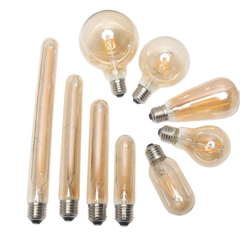 Ретро Edison led светильник лампочка E27 220 В 40 Вт T300 T225 T10 T45 A60 G95 G80 ST64 лампа накаливания ампулы лампы Винтаж Эдисон лампы