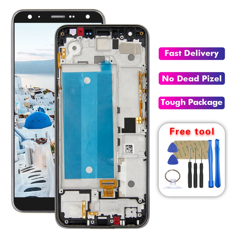 Для LG K40 X420 LMX420MM LMX420QN LMX420QM сенсорный ЖК экран дигитайзер Рамка|Экраны для