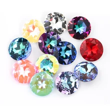 

Astrobox 1201 Round High Quality Glass Crystal 27mm Gem Flower Sew On Rhinestone Fancy Stone DIY Jewelry Crafts Large Diamond