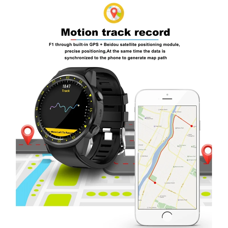 Gps Смарт-часы для мужчин с sim-картой F1 умные часы датчик сердечного ритма спортивный телефон подключенные Часы Android IOS часы
