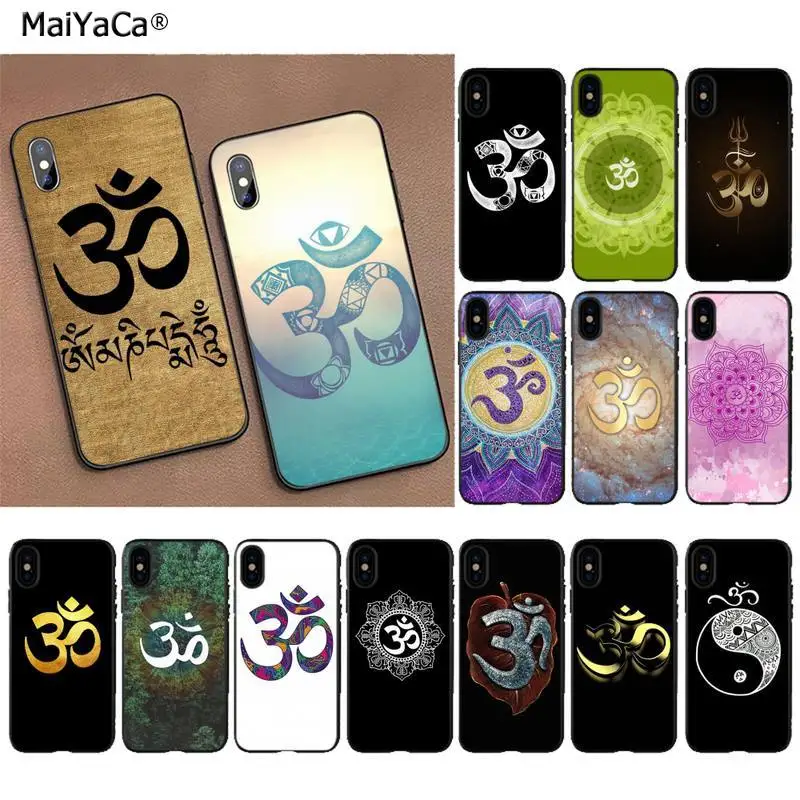 MaiYaCa Hinduism Yoga Om Symbol Art черный ТПУ мягкий резиновый чехол для телефона iPhone 11 pro XS MAX 8 7 6
