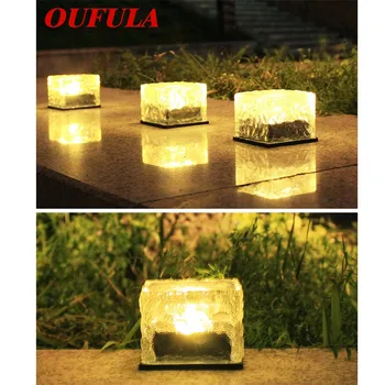 

OUTELA Solar Underground Lights LED Lights Glass Outdoor Courtyard Waterproof Lawn Stairs Decorative Landscape Light