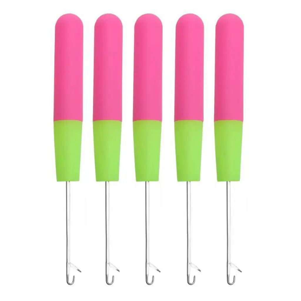 5Pieces s Tool Set s Crochet Hook Hair Locking Tool for Braid Craft Latch Hook Crochet Needle Set Hair Weaving Needle