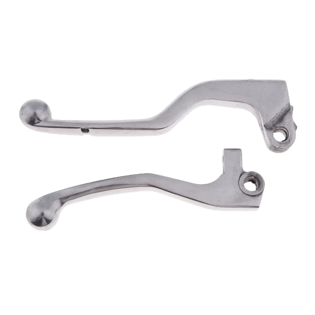 2Pcs Silver Brake Clutch Pump Lever Motorcycle Hydraulic Master Cylinder Accessories for Honda CRF250R 2004-2006