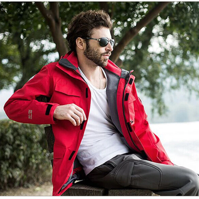 Winter Mannen Vrouwen Outdoor Camping Wandelen Trekking Windjack 3 In 1 Jas Liner Man Vrouw Sport Training Jacht Jas Winter Mannen Vrouwen Outdoor Camping Wandelen Trekking Windjack 3 In 1 Jas Liner Man Vrouw Sport Training Jacht Jas