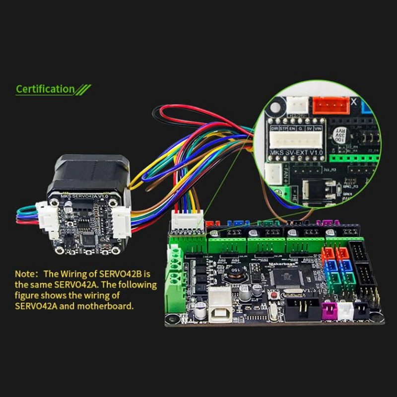 Makerbase 3d принтер STM32 замкнутый контур шаговый двигатель NEMA17 MKS SERVO42B предотвращает потерю шаг во время высокой экономичности для MKS Ge