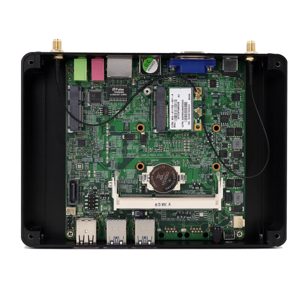 4K HTPC DDR3L безвентиляторный настольный компьютер Intel Core i3 i5 i7 Win10 Linux Mini PC HDMI VGA 300M WiFi 6 *