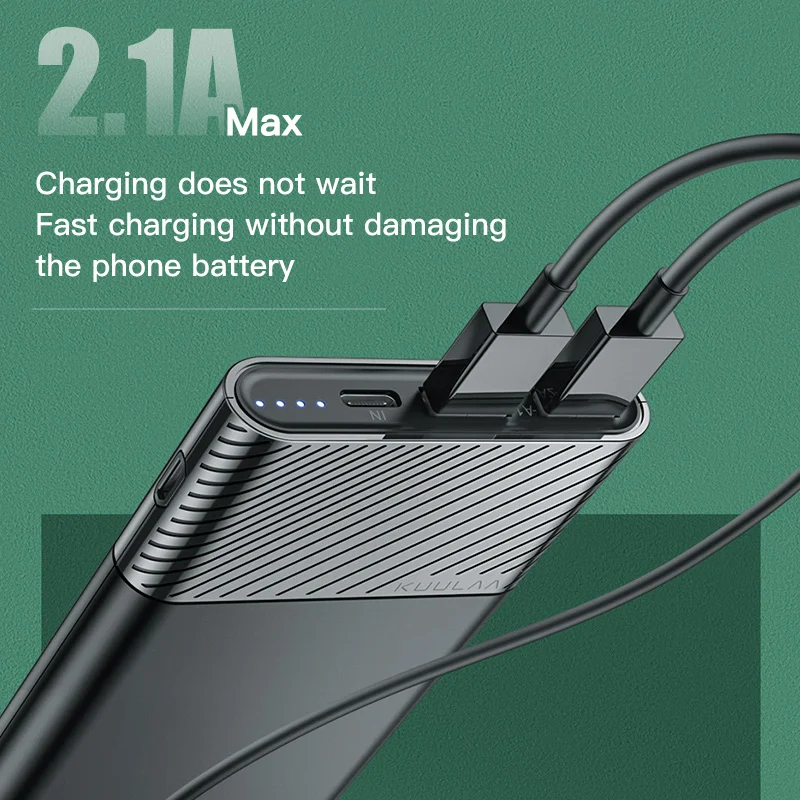 Portable Power Bank 10,000mAh Fast Charge Dual USB