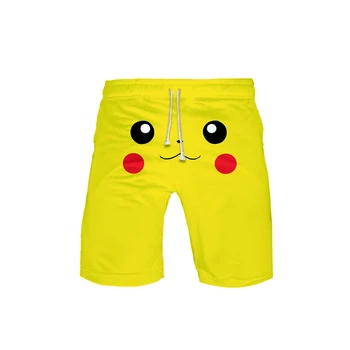 

Pokemon High Quality Beach Mens Shorts Surf Board Shorts Summer Beach Entertainment Sport Quick Dry Boardshorts plus size 6XL