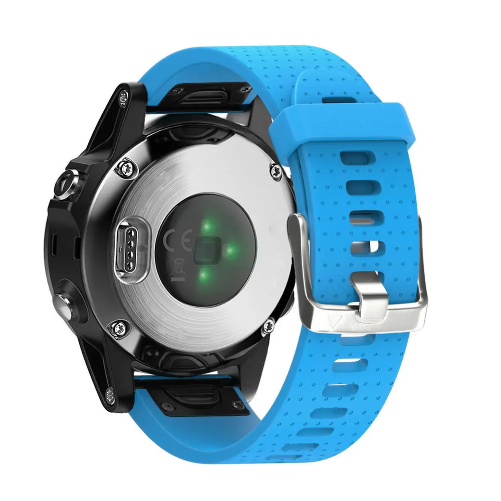Быстроразъемный силиконовый ремешок для часов Ремешок для Garmin Fenix5s 5s Plus дышащий ремешок для часов черный серебряный браслет на запястье