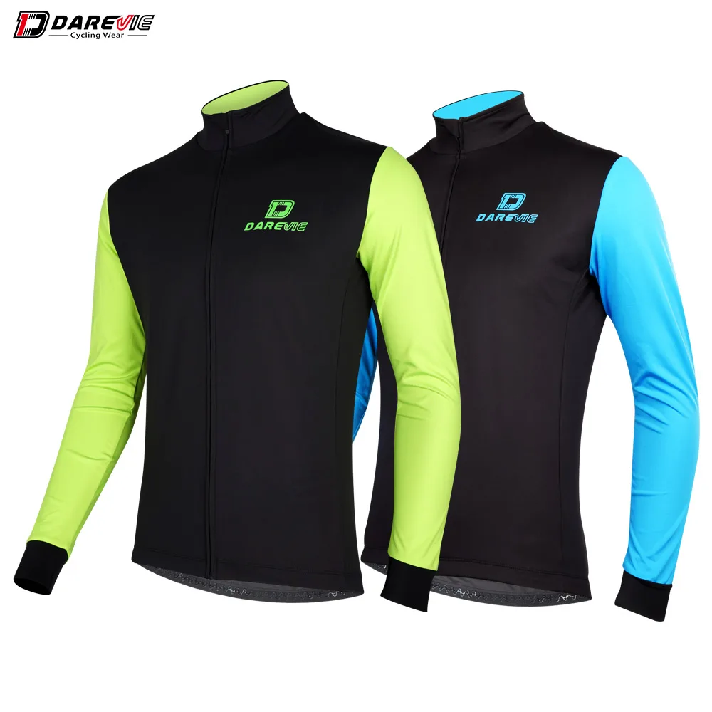 DAREVIE Cycling Jacket Winter Hot Thermal Windproof Cycling Jacket Men 10 mm Anti-Water 50D Milk Silk High Quality Bike Jacket