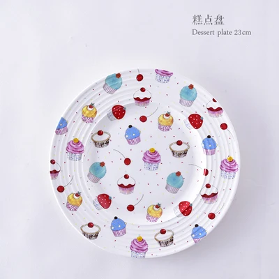 

Bone China White Plate Korean Pure Breakfast European Designer Dessert Tableware Western Steak Home Decoration