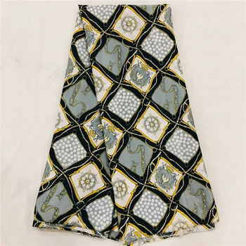 

Modal Organza Satin Silk Fabric African Soft SILK Wax Print Fabric 5 yard chiffon Silk Lace fabric Imitated Ankara Fabric 051205
