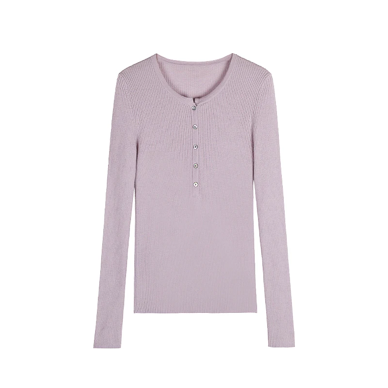 SuyaDream Women Wool sweaters 100%Wool O neck