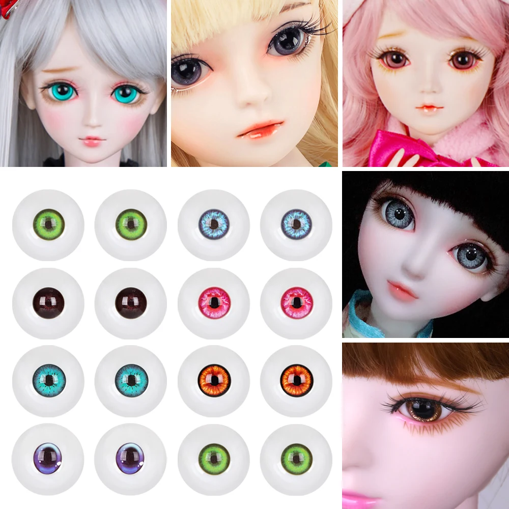 Glass Doll Eyes Doll Eyes Doll Eyewear Accessories Doll Accessories 1Pair 24/26/28/30/32mm Doll Glass Eyes For BJD Doll Safety Animal Eyeballs Toys DIY Making Crafts Accessories
