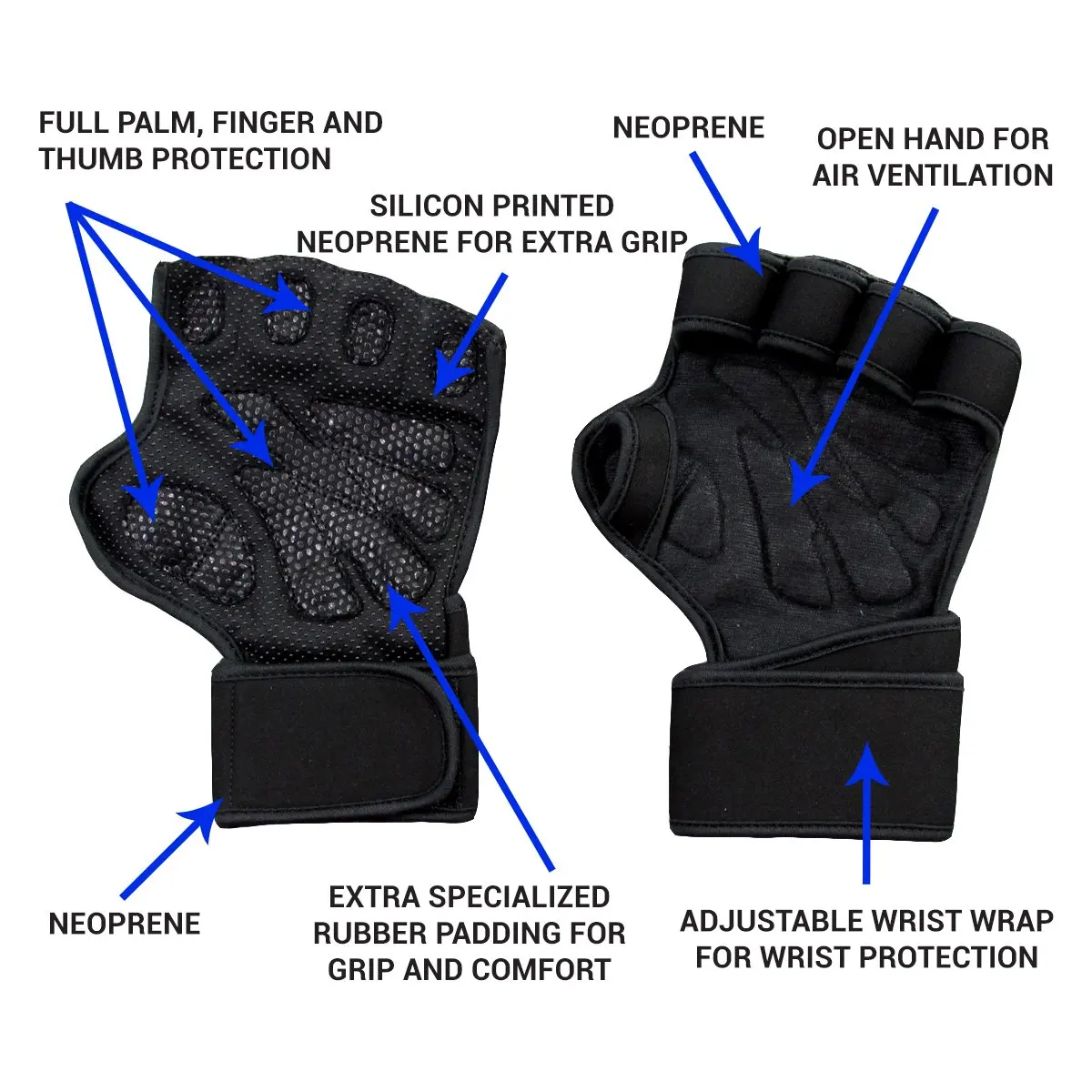 Sports Cross Training Gloves Wrist Support Weightlifting & Fitness-Silicone No Calluses-Suits Men & Women-Weight Lifting Gloves 6