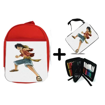 

PACK BACKPACK NETWORK AND CASE MONKEY D LUFFY PIRATE KING school