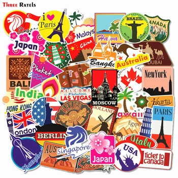 

100 PCS Travel Waterproof Stickers Retro Building Graffiti World Journey Sticker to DIY Luggage Laptop Suitcase Fridge Bicycle