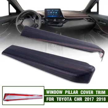 

2 Pcs/Set ABS Inner Door Window A Pillar Cover Trim Bezel Molding Window Cover Car Accessories Decor For Toyota CHR 2017 2018