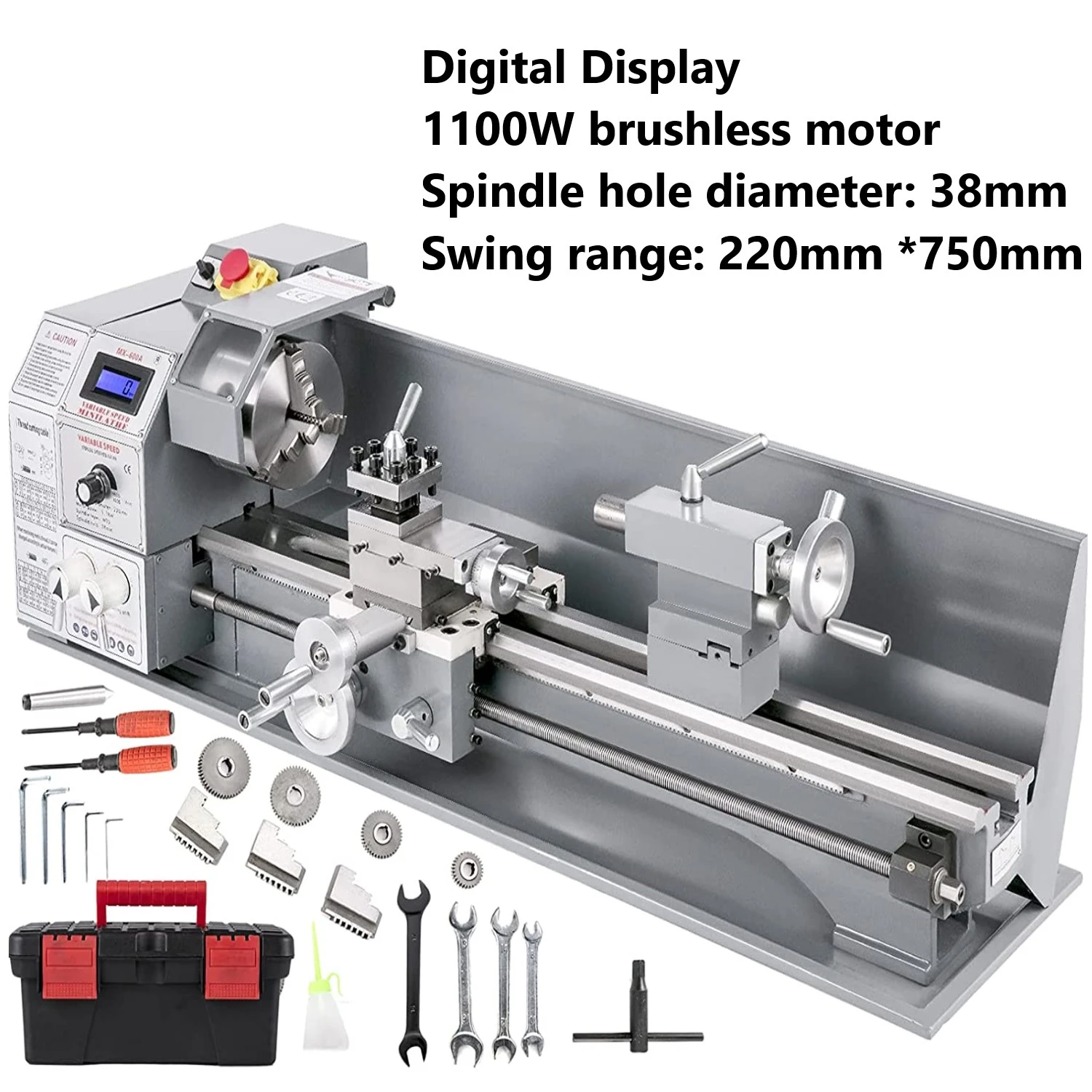 Minitorno de MX 750A, máquina perforadora de Metal de 1100W, torno madera con agujero pasante de mesa de corte de hilo|Torno| - AliExpress