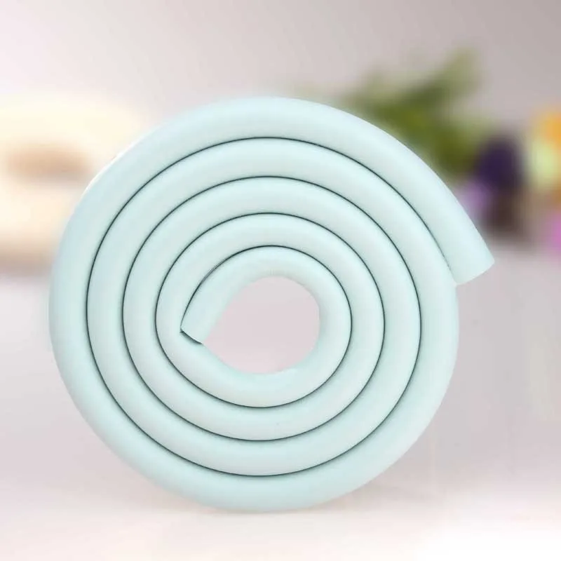 Light blue U-образные детские безопасные изделия 2 м детский бампер полоса Детская безопасность Угловой протектор край стола, угол, подушка с 3м наклейкой - Цвет: Light blue