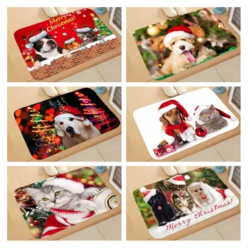 

2021 New Year Home Decor Cute Pet Mat Outdoor Carpet Doormat Ornament Christmas Decoration for Home Xmas Navidad Decor Noel Gift