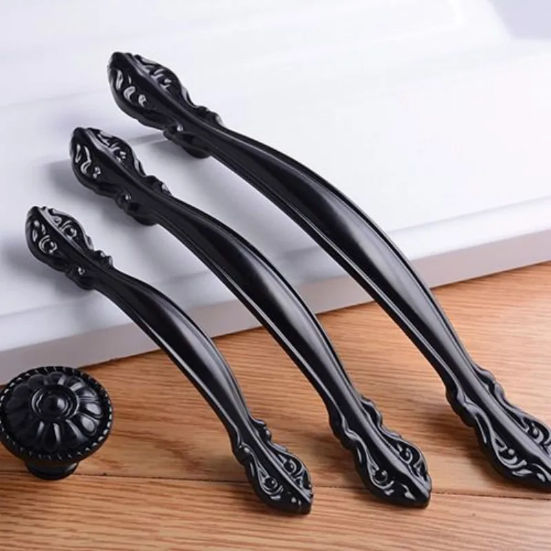 Modern Cabinet Handles Solid Aluminum Alloy Door Knobs Kitchen Cupboard Pulls Drawer Knobs 96-192MM Furniture furniture handles kitchen door handles