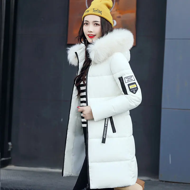 Новинка, зимний пуховик, Женская куртка, утолщенная зимняя куртка, тонкий пуховик с капюшоном, Женская длинная пуховая парка, теплые пальто