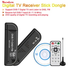 USB2.0 DAB FM radyo DVB-T RTL2832U R820T2 RTL SDR TV çubuk mini PC Dongle dijital USB TV HDTV Tuner alıcı IR uzaktan ile anten