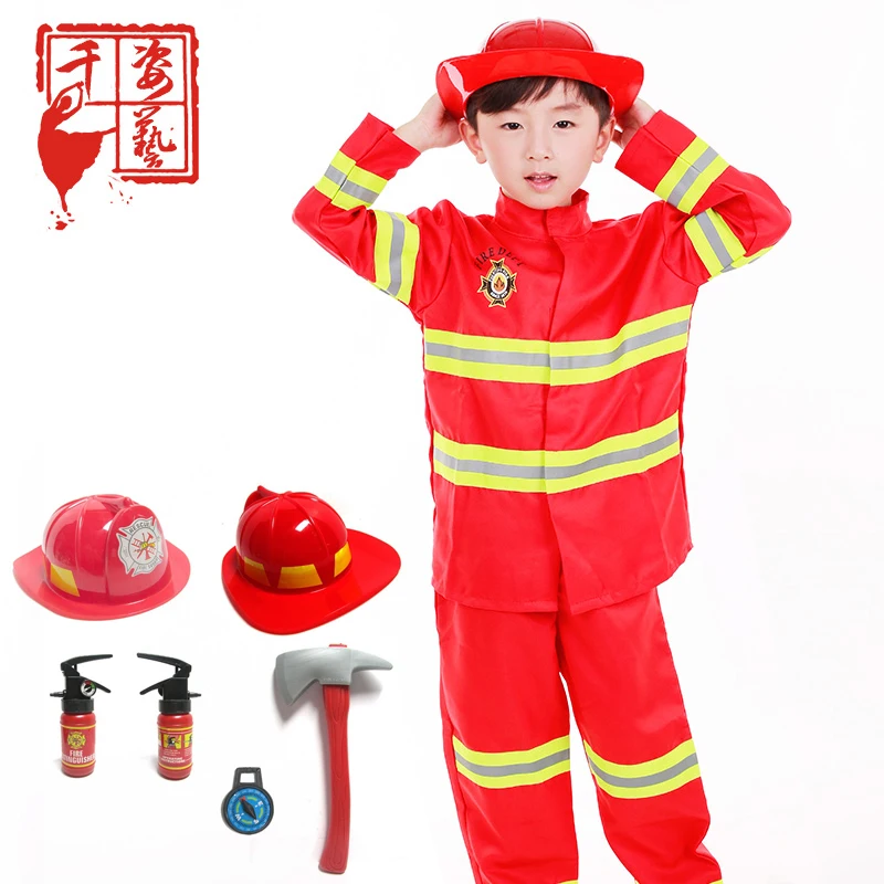 Clothing Member Sam Children Clothing Firefighting Member Firefighting 10-30 Yuan Equipment Set Waistcoat Hat Backpack Water Gun