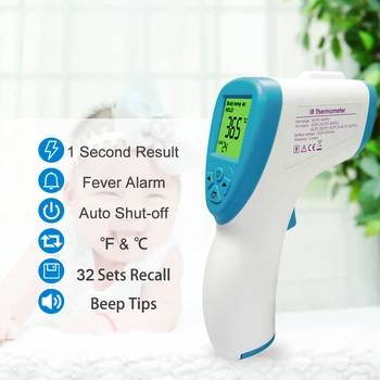 

Muti-fuction Digital Termomete Infrared Forehead Termometro Tool Non-contact Temperature Measurement Device Digital Measure Tool