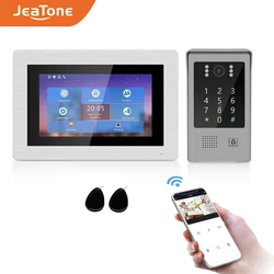 JeaTone – visiophone wi fi IP avec écran tactile de 7 pouces, interphone vidéo, clavier de Code de déverrouillage à distance 960P, système de contrôle d'accès à carte rfi 