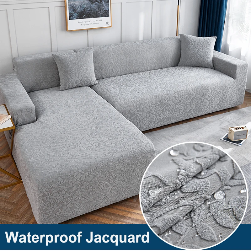 Elastic Waterproof Sofa Cover for Living Room 1/2/3/4 Seater Thick Jacquard L Shaped Corner Slipcover Armchair Covers | Дом и сад