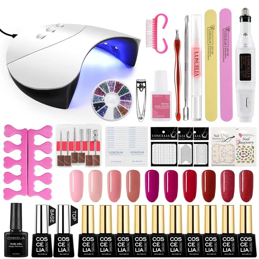 10PC Gel Nail Polish Set 8ml Gel Polish Nail Kit UV Gel Set For Gel Varnish Manicure Set UV For Nail Art UV Gel Nail Polish - Цвет: Set A