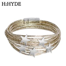 H: HYDE Star, несколько слоев браслетов для женщин, винтажные магнитные браслеты, очаровательные,, новые модные ювелирные изделия для женщин