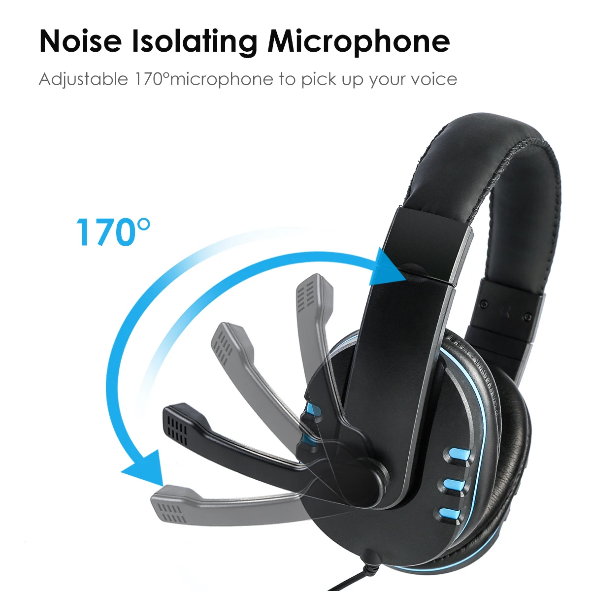 3.5mm Wired Gaming Headset PC Bass Stereo Surround Headphone Wired Computer Gamer Earphone With Mic For PS4 Laptop For Xbo​X