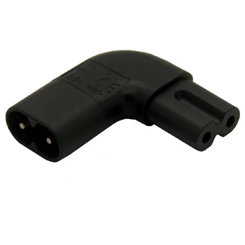 

10pcs C8-C7 Figure 8 IEC 320 IEC320 iec C7 to C8 90 Degree Left & Right Angled AC Power Adapter Male Female Extension AC socket