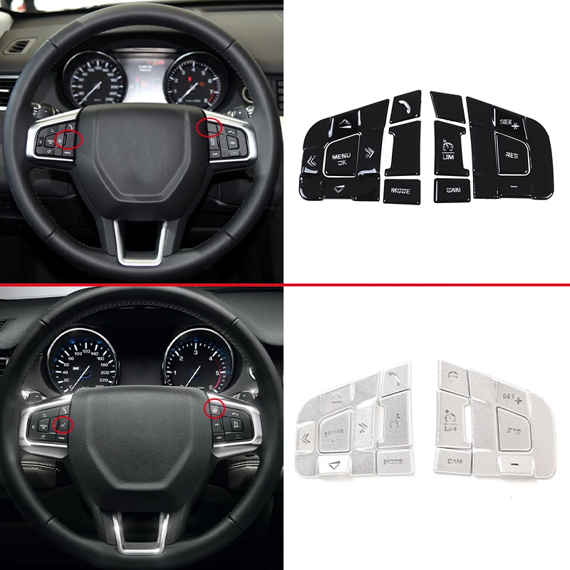 Für Land Rover Discovery Sport 2015-2019 Aluminium Legierung Auto Lenkrad Taste Dekoration Schutz Aufkleber Auto Zubehör