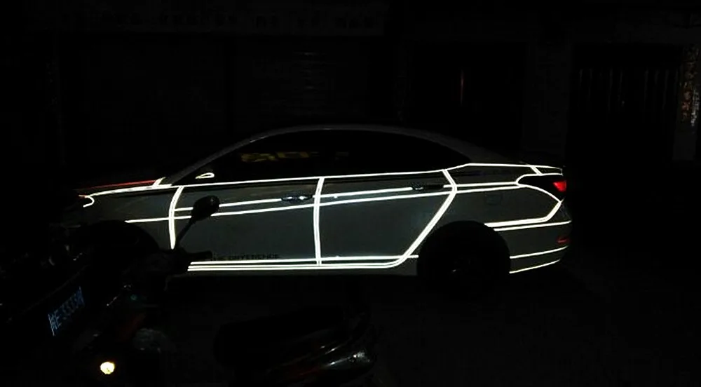 Светоотражающая лента для автомобиля Стикеры s Забавный наклейка DIY световой Предупреждение Светящиеся в темноте ночи стикер ленты безопасности, покрытой качественным чехлом аксессуары