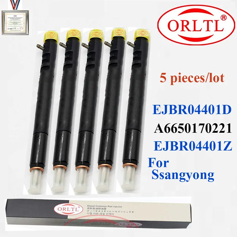 5PC Diesel Injecor A6650170221 EJBR04401D inyector 6650170221 EJBR04401Z para SSANGYONG Kyron y Rexton rodio Stavic Euro4
