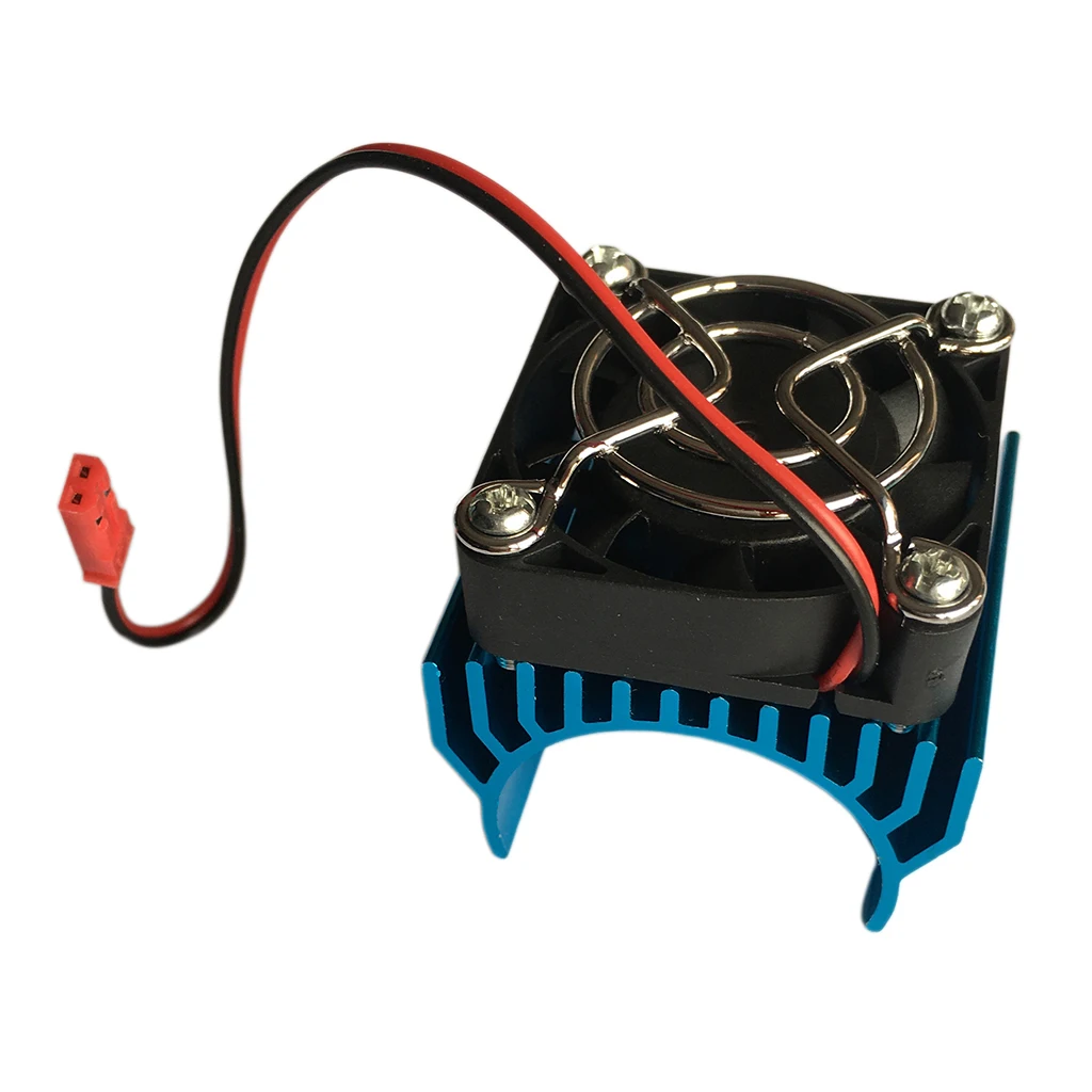 Blue 40-42mm Universal Motor Heat Sink with High Speed Cooling Fan Parts for 1:8 Scale RC Model Vehicle