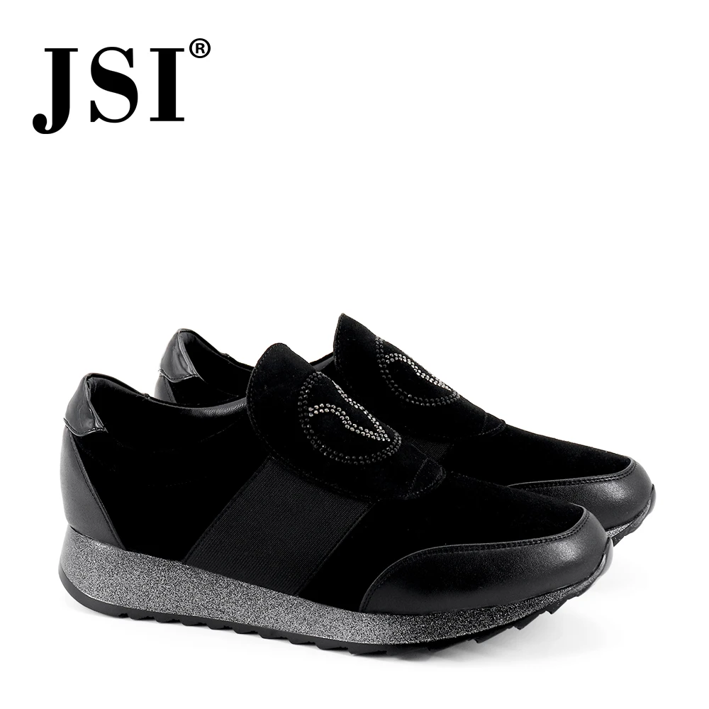 JSI/зимняя женская обувь на плоской подошве; Повседневная обувь из натуральной кожи с острым носком и украшениями; женская обувь на толстой платформе; JC296