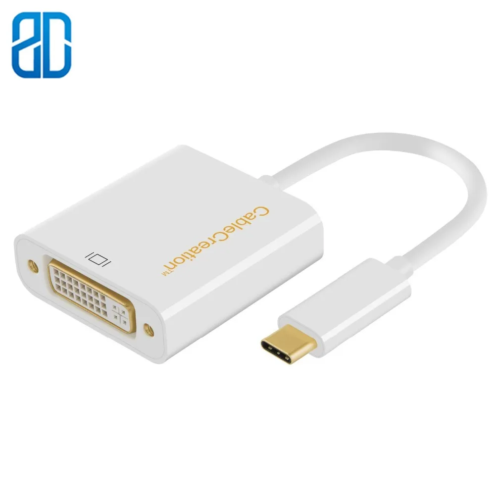 USB-C к DVI адаптер типа C совместим с Thunderbolt 3 (режим DP Alt) MacBook 2016 12 дюймов/Chromebook Pixel/De |