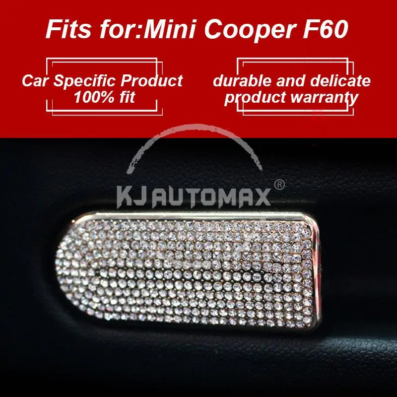 KJAUTOMAX Mini Cooper F60 коробка для хранения ручка украшение автомобиля ящик Кнопка украшение кристалл стикер серебряный золотой