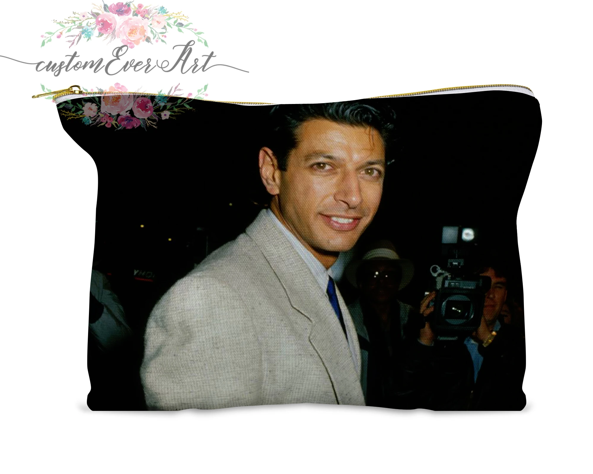 Jeff Goldblum косметичка Персонализированная маленькая косметичка Забавный органайзер для макияжа туалетный мешок сумка на молнии